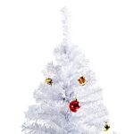 Homcom 6ft Snow Artificial Christmas Tree W/metal Stand Decorations Home Seasonal Elegant Faux