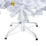 Homcom 6ft Snow Artificial Christmas Tree W/metal Stand Decorations Home Seasonal Elegant Faux