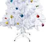 Homcom 6ft Snow Artificial Christmas Tree W/metal Stand Decorations Home Seasonal Elegant Faux