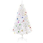 Homcom 6ft Snow Artificial Christmas Tree W/metal Stand Decorations Home Seasonal Elegant Faux