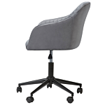 Office Swivel Chair Grey Velvet Height Adjustable Beliani