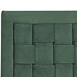 Upholstered Bed Frame Eu Super King Size 6ft Green Headboard Velvet Golden Legs Beliani