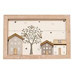 Tea Box Wooden Houses Design 24 X 16cm