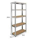 2 X 90cm Galwix & Galwix Workbench Shelving Unit & Mallet