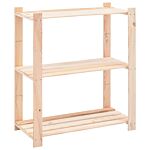 Vidaxl 3-tier Storage Racks 10 Pcs 80x38x90 Cm Solid Pinewood 150 Kg