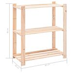 Vidaxl 3-tier Storage Racks 10 Pcs 80x38x90 Cm Solid Pinewood 150 Kg