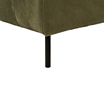 Right Hand Chaise Lounge Olive Green Velvet Upholstery Black Legs Seat Bolster Cushion Modern Glam Design Beliani