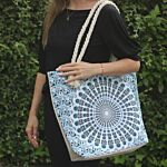 Rope Handle Mandela Bag - Electric Blue