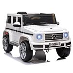 Homcom Compatible 12v Battery-powered Kids Electric Ride On Car Mercedes Benz G500 Toy With Parental Remote Control Music Lights Mp3 Suspension Wheels