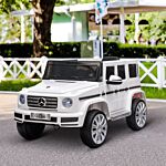 Homcom Compatible 12v Battery-powered Kids Electric Ride On Car Mercedes Benz G500 Toy With Parental Remote Control Music Lights Mp3 Suspension Wheels