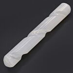 Selenite Spiral Wand - 16 Cm ( Round Both Ends)