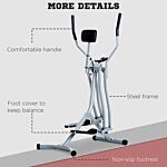 Homcom Cross Trainer Elliptical Machine Air Walker With Lcd For Home Gym, Silver And Black