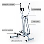 Homcom Cross Trainer Elliptical Machine Air Walker With Lcd For Home Gym, Silver And Black