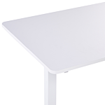 Electrically Adjustable Desk White Tabletop Powder Coated Steel Frame Sit And Stand 120 X 60 Cm Modern Design Beliani