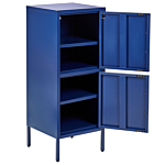 2 Door Storage Cabinet Navy Blue Metal Home Office Unit Steel 4 Shelves Beliani