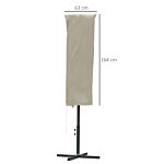 Outsunny Cantilever Umbrella Cover Outdoor Parasol Protector Weatherproof Garden Patio With Rod, Zipper