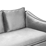 Sofa Light Grey Velvet 4 Seater Extra Cushions Modern Glamour Living Room Furniture Beliani