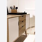 Scandi Oak 2 Door Sideboard White