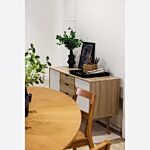 Scandi Oak 2 Door Sideboard White