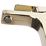 Basin Tap Gold Metal Bathroom Single Lever Glossy Finish Faucet Modern Beliani