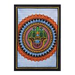 Handbrushed Cotton Wall Art - Hamsa