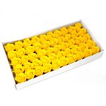 Craft Soap Flowers - Med Rose - Yellow - Pack Of 10