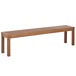 Garden 3-seater Dining Bench Solid Eucalyptus Natural Seat Rustic Country Garden Outdoor Indoor Modern Design Beliani