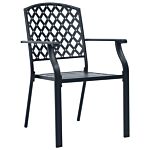 Vidaxl Stackable Garden Chair Set 5 Pcs Anthracite Powder-coated Steel