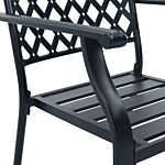 Vidaxl Stackable Garden Chair Set 5 Pcs Anthracite Powder-coated Steel