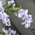 Homcom Artificial Realistic Wisteria Flower Tree Faux Decorative Plant In Nursery Pot For Indoor Outdoor Décor, 110cm