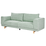 Sofa Mint Green Jumbo Cord Upholstered 3-seater Modern Minimalistic Corduroy Style Living Room Wide Armrests Cushioned Backrest Beliani