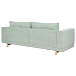 Sofa Mint Green Jumbo Cord Upholstered 3-seater Modern Minimalistic Corduroy Style Living Room Wide Armrests Cushioned Backrest Beliani