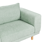 Sofa Mint Green Jumbo Cord Upholstered 3-seater Modern Minimalistic Corduroy Style Living Room Wide Armrests Cushioned Backrest Beliani