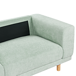 Sofa Mint Green Jumbo Cord Upholstered 3-seater Modern Minimalistic Corduroy Style Living Room Wide Armrests Cushioned Backrest Beliani