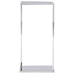 Towel Stand Silver Steel Glossy 3 Rails Standing Towel Rack Modern Bathroom Accessories Beliani