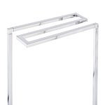 Towel Stand Silver Steel Glossy 3 Rails Standing Towel Rack Modern Bathroom Accessories Beliani