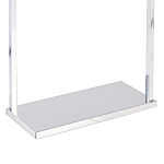 Towel Stand Silver Steel Glossy 3 Rails Standing Towel Rack Modern Bathroom Accessories Beliani