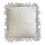 Linen Cushion 60x60cm With Fringe