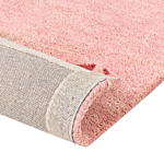 Wool Area Rug Pink 80 X 150 Cm Hand Tufted Western Motif Rustic Modern Design Beliani