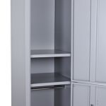 Vinsetto Locker Cabinet Storage Cold Rolled Steel W/ Shelves Vertical Cupboard Grey 38 X 46 X 180 Cm