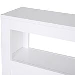 Homcom Mdf Narrow Rolling Bathroom Side Cabinet White