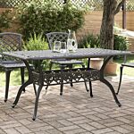 Vidaxl Garden Table Black 150x90x72 Cm Cast Aluminium