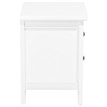 Bedside Table Nightstand White 2 Drawers Retro Beliani