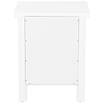 Bedside Table Nightstand White 2 Drawers Retro Beliani