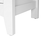 Bedside Table Nightstand White 2 Drawers Retro Beliani