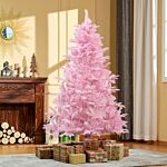 Homcom 6ft Pop-up Artificial Christmas Tree Holiday Xmas Holiday Tree Decoration With Automatic Open For Home Party, Pink