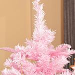 Homcom 6ft Pop-up Artificial Christmas Tree Holiday Xmas Holiday Tree Decoration With Automatic Open For Home Party, Pink