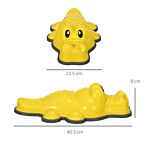 Zonekiz 9pcs Kids Stepping Stones, Crocodile Design With Anti-slip Edge Balance River Stones, Indoor Outdoor, Stackable