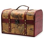 Old Map Chest - Set Of 3