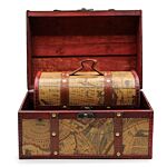 Old Map Chest - Set Of 3